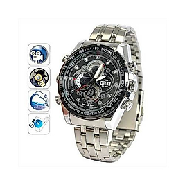 Kol Saati Kamera Slikon ve Metal Kordonlu HD Gizli Kamera 16 GB Dahili Hafıza